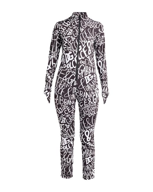Dolce & Gabbana White Jumpsuit Polyester, Elastane, Polyurethane