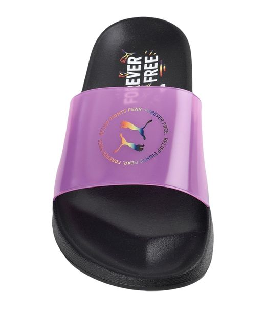 chanclas puma moradas
