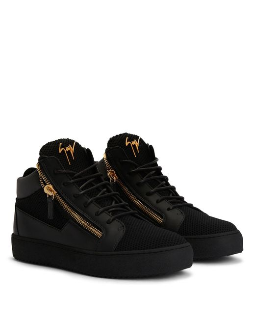 Sneakers alte Frankie con inserti di Giuseppe Zanotti in Black da Uomo