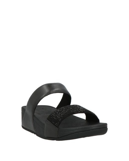 Fitflop Black Sandals Synthetic Material, Textile Fibers, Rubber