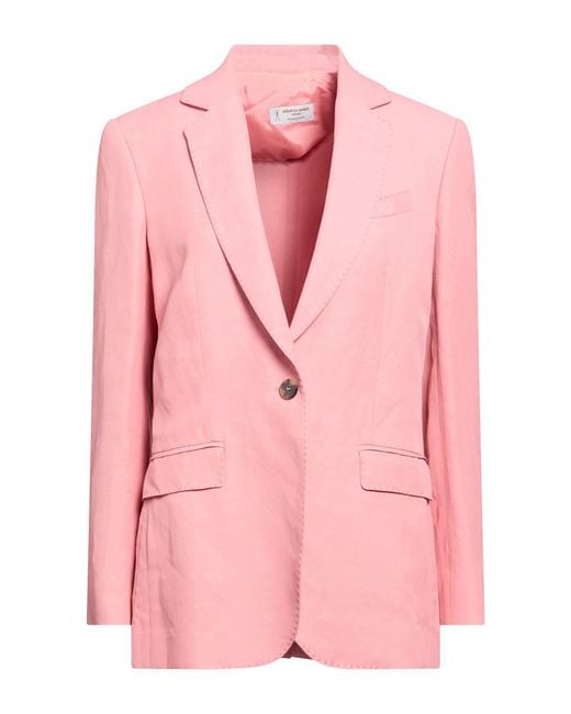 Alberto Biani Pink Blazer Viscose, Linen