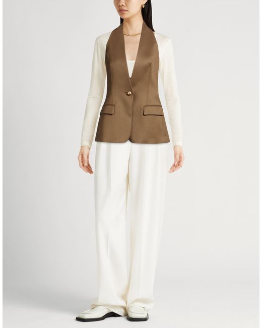 GIUSEPPE DI MORABITO Brown Top Virgin Wool