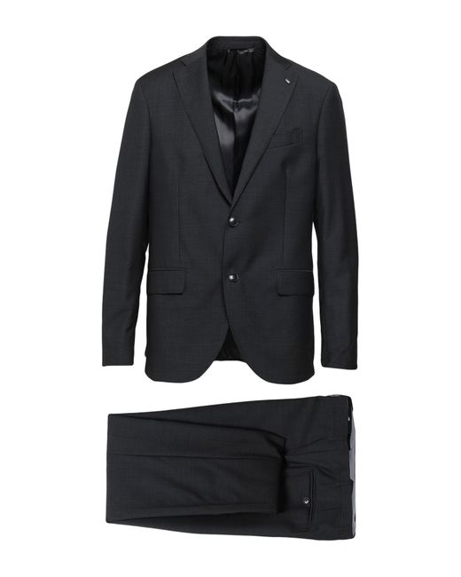 Sartoria Latorre Black Suit Wool for men