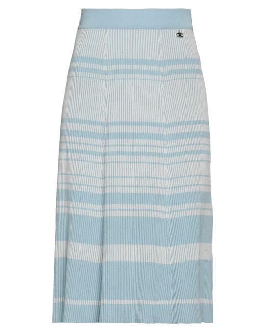 Elisabetta Franchi Blue Midi Skirt