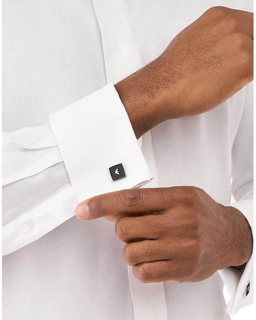 Emporio Armani Metallic Cufflinks And Tie Clips for men