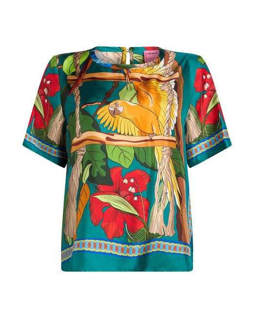 Franco Ferrari Blue Deep Top Silk