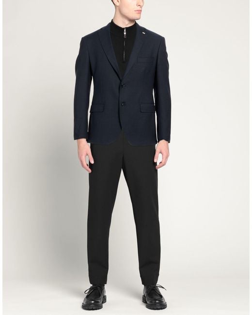 Exte Blue Midnight Blazer Wool for men