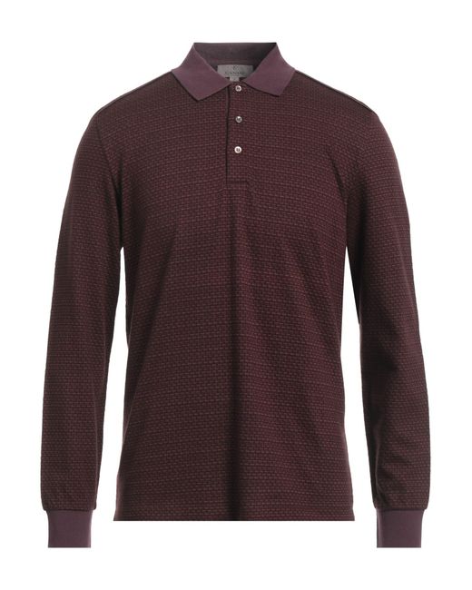 Canali Purple Polo Shirt for men