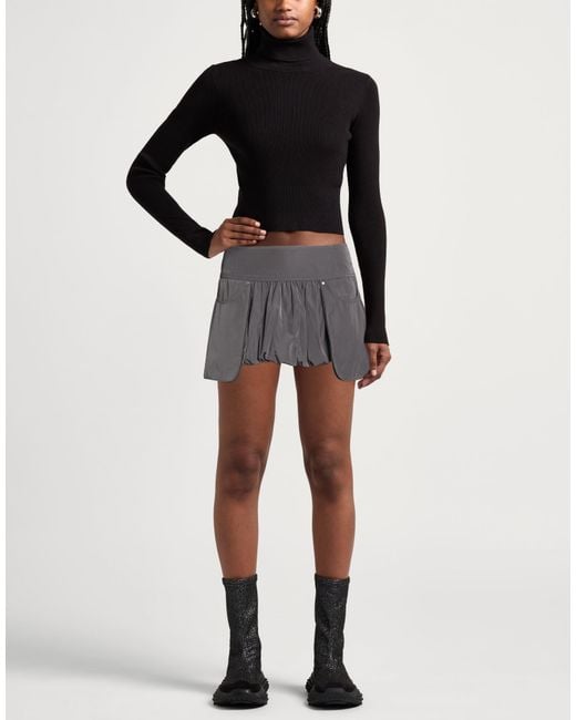 Low Classic Gray Mini Skirt Polyester