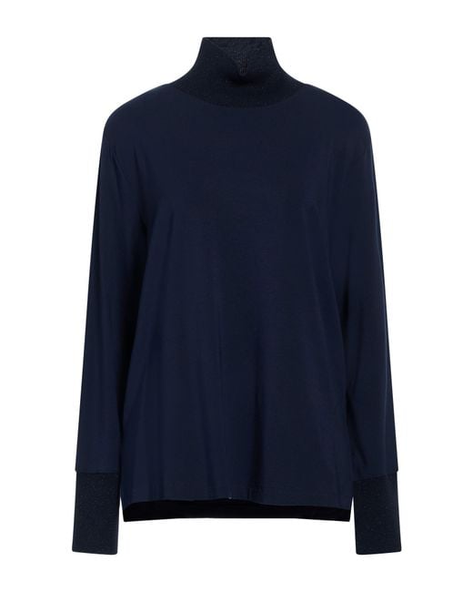 Le Tricot Perugia Blue Midnight T-Shirt Viscose, Elastane