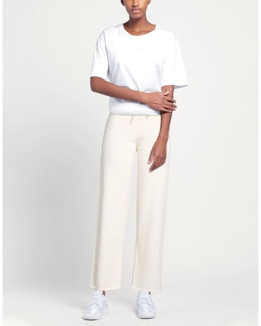 Alpha Studio White Cream Pants Geelong Wool