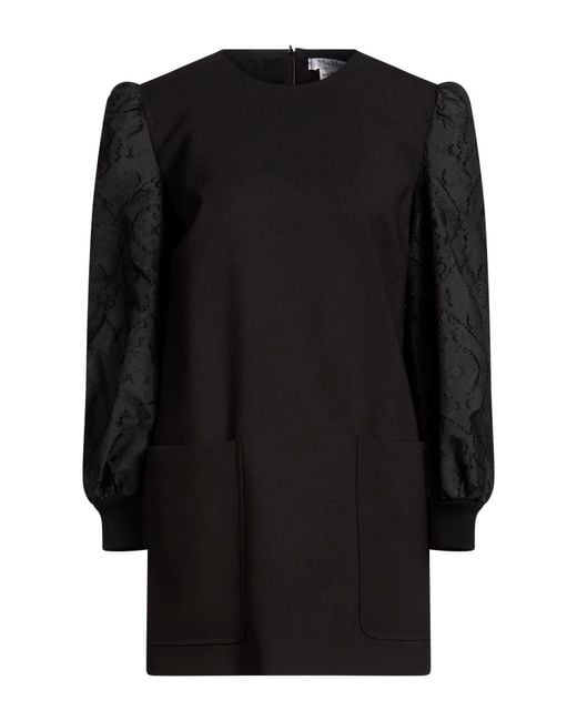 Max Mara Black Mini Dress Virgin Wool, Elastane