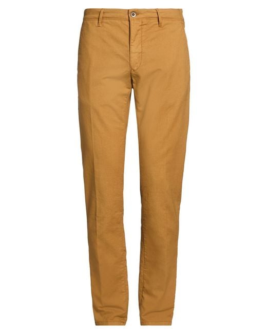 Incotex Natural Camel Pants Cotton, Elastane for men