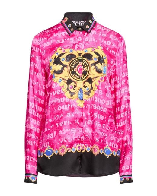 Versace Jeans Couture Pink Fuchsia Shirt Viscose