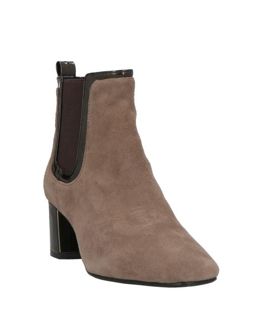 Luciano Barachini Brown Taupe Ankle Boots Leather
