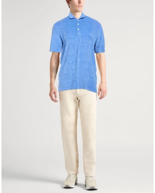 Fedeli Blue Polo Shirt for men
