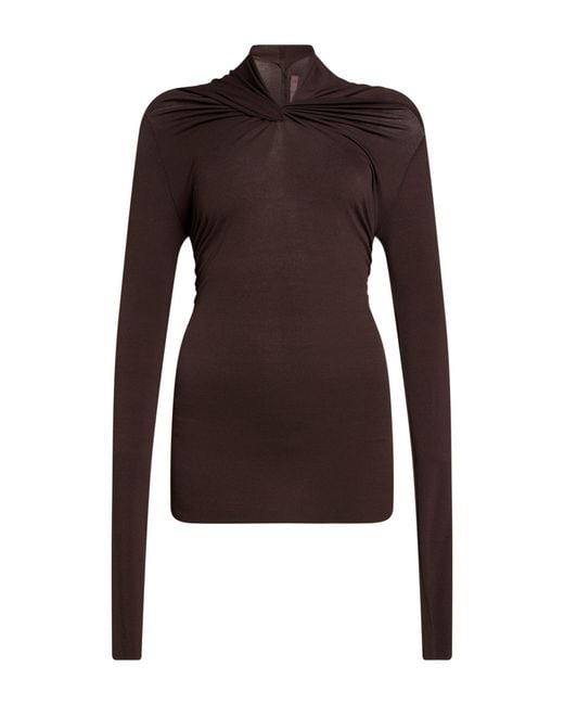 Rick Owens Brown T-Shirt Viscose