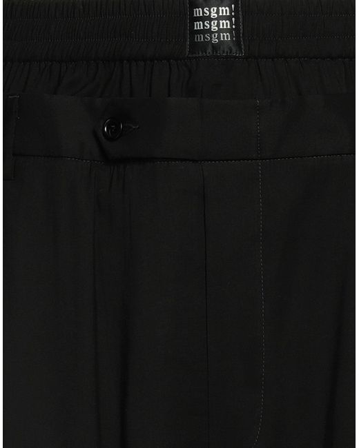 MSGM Black Trouser for men