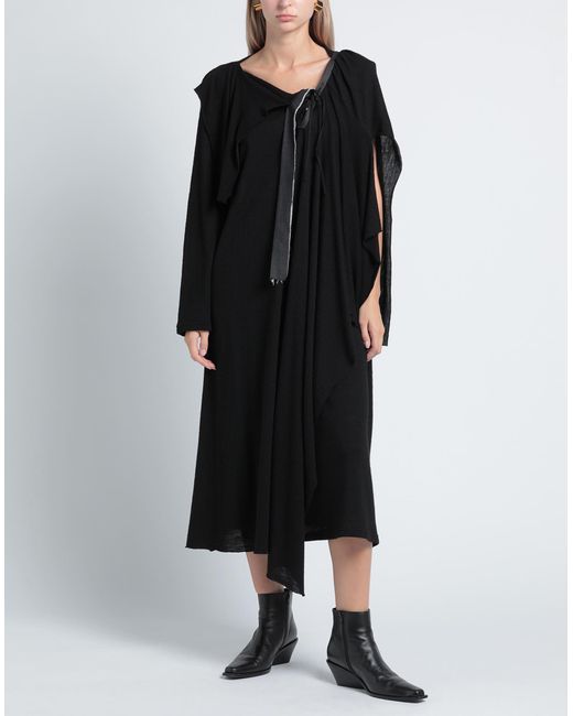 Yohji Yamamoto Midi-Kleid in Schwarz | Lyst AT