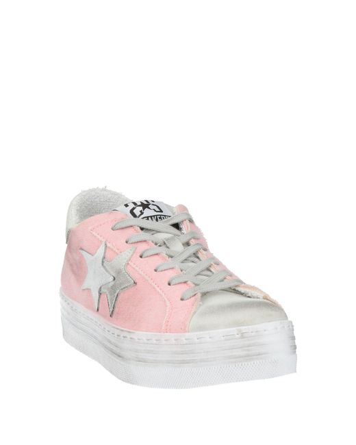 2 Star Pink Sneakers Textile Fibers