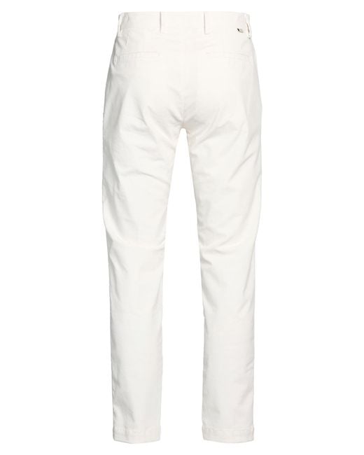 Liu Jo White Pants Cotton, Elastane for men
