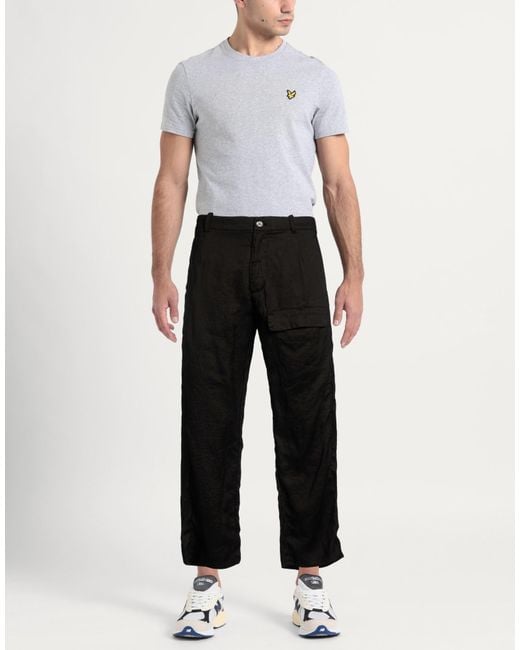Masnada Black Pants Ramie for men