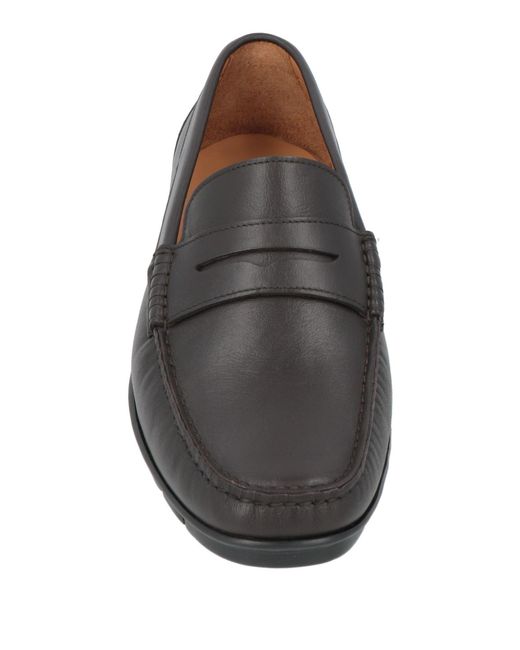 Testoni Gray Dark Loafers Leather for men