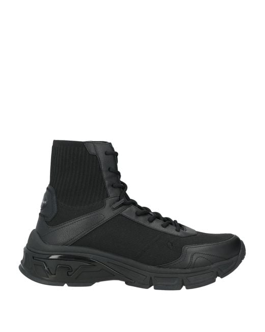 Emporio Armani Black Trainers for men