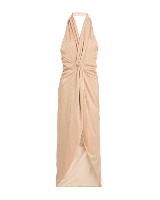 ACTUALEE Natural Midi Dress Polyamide, Metal
