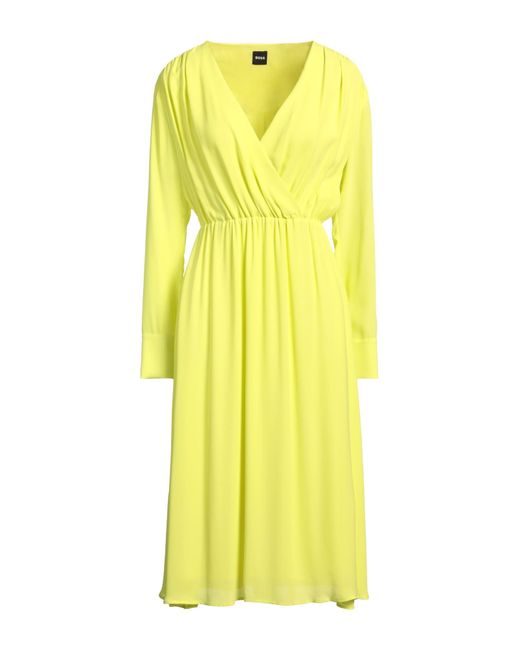 Boss Yellow Midi Dress