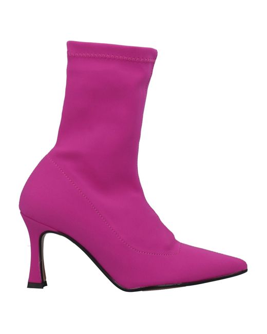Divine Follie Purple Ankle Boots