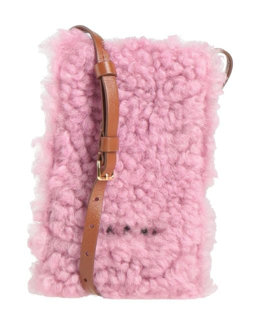 Marni Pink Cross-Body Bag Bovine Leather, Shearling