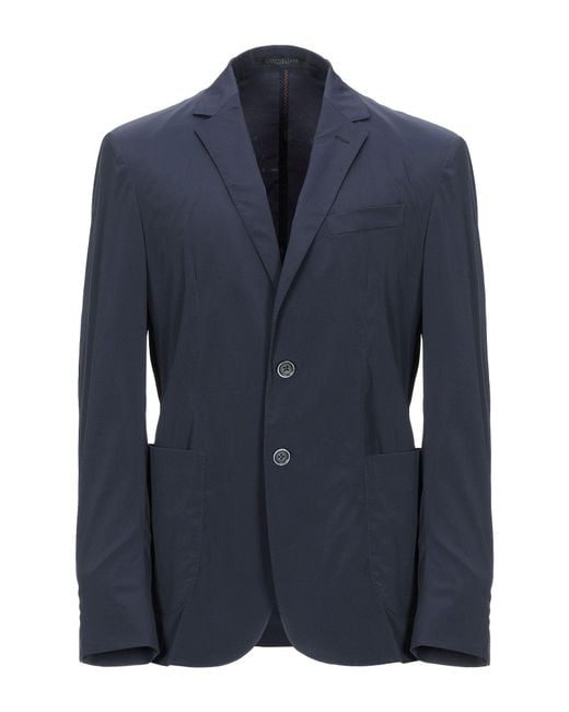 Corneliani Blue Midnight Blazer Polyamide, Elastane for men