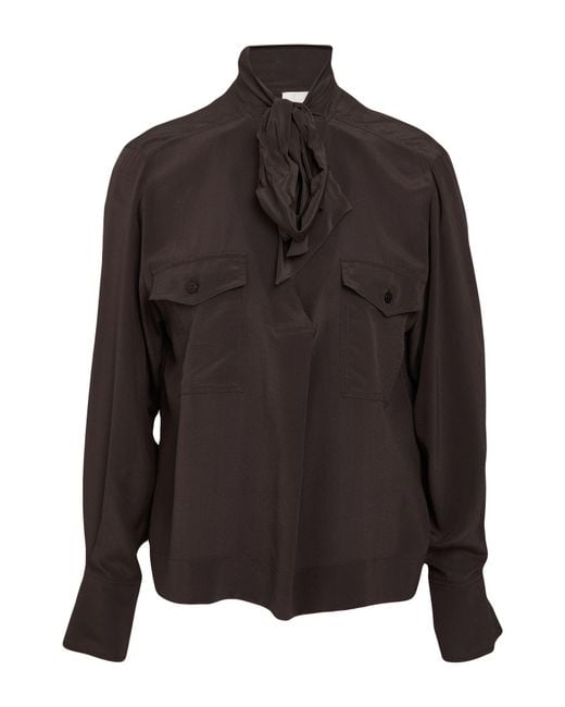Marella Brown Monochrome Top Silk