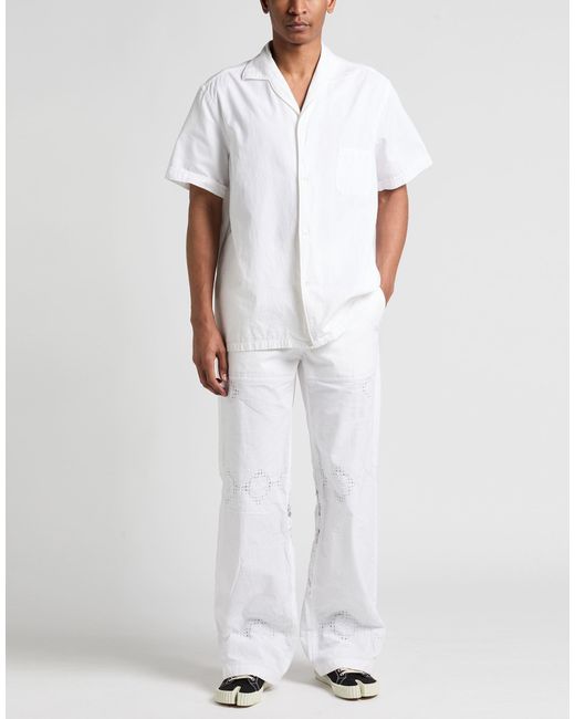 MARINE SERRE White Pants Cotton for men