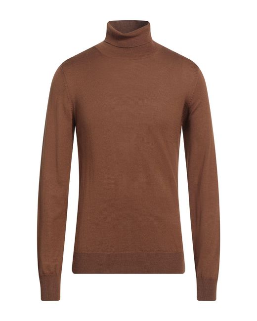 Vneck Brown Turtleneck for men
