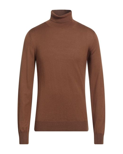 Cuello alto Vneck de hombre de color Brown