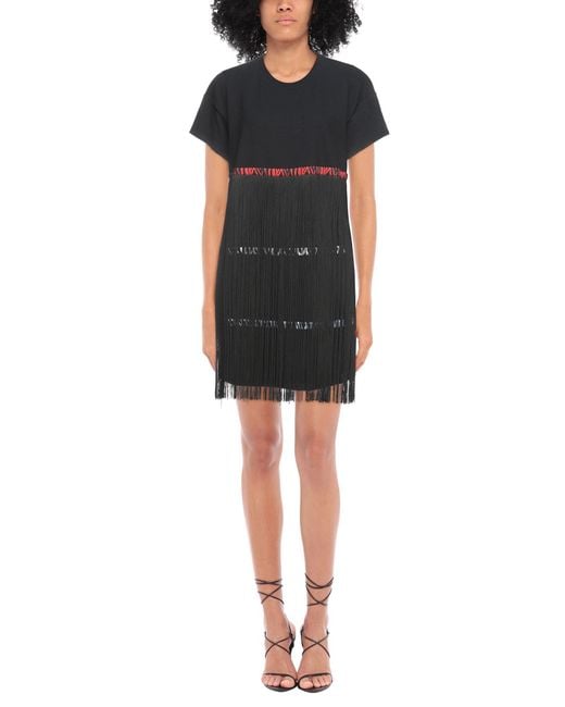 Jijil Black Mini Dress Cotton, Elastane, Viscose