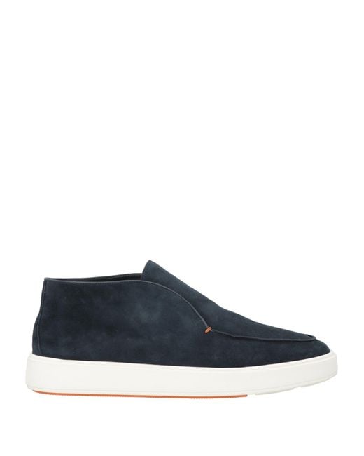 Santoni Blue Ankle Boots Leather for men