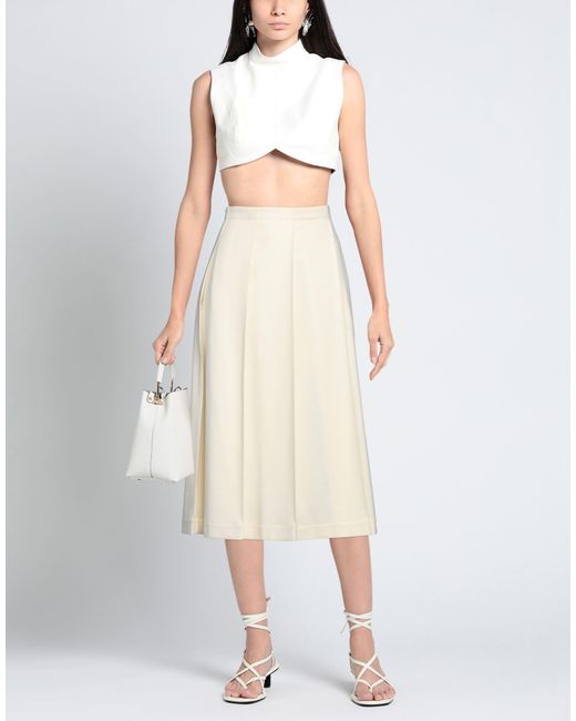 Jil Sander Natural Midi Skirt