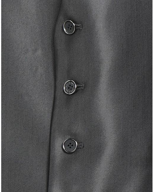 Carlo Pignatelli Black Charcoal Tailored Vest Virgin Wool, Viscose for men