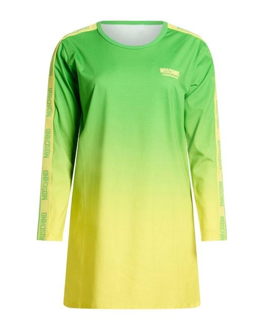 Moschino Green Mini Dress Cotton, Elastane