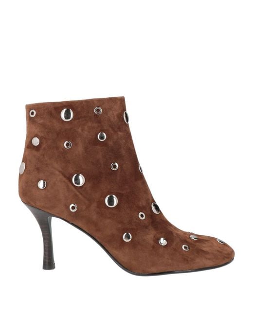Lola Cruz Brown Ankle Boots Leather