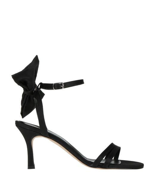 Divine Follie Black Sandals Textile Fibers