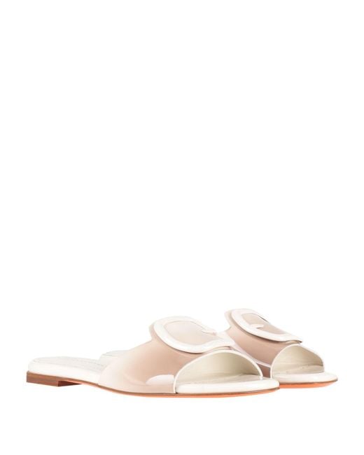 Santoni White Sandals