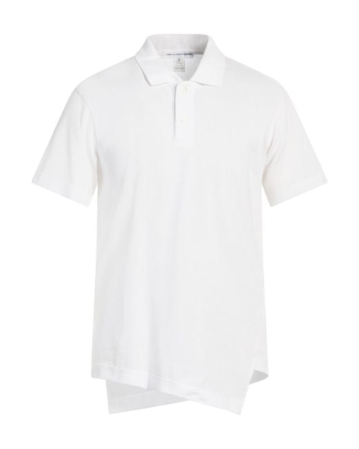 Comme des Garçons White Polo Shirt Cotton for men