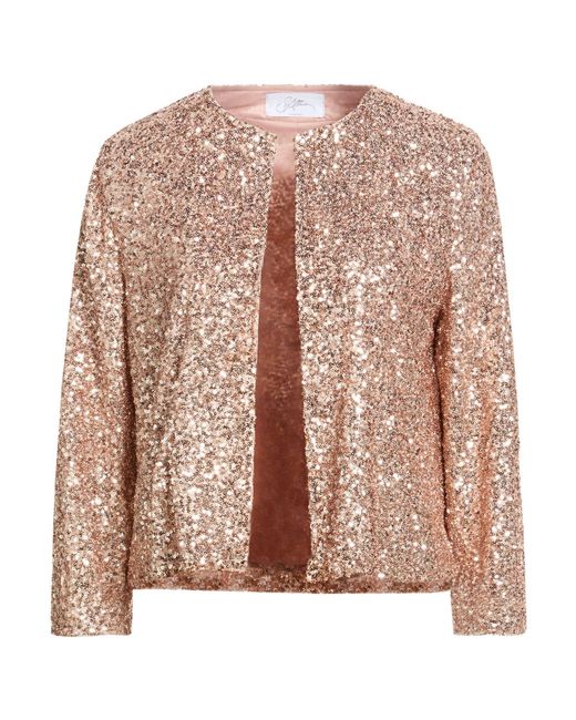 Soallure Brown Jacket Polyester, Elastane