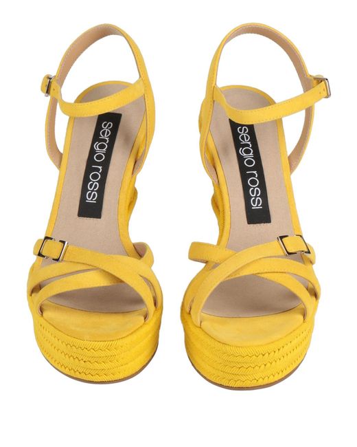 Sergio Rossi Yellow Espadrilles