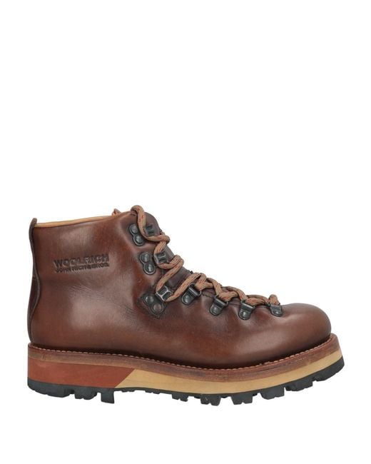 Woolrich Brown Ankle Boots Leather