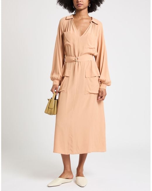 Semicouture Pink Midi Dress